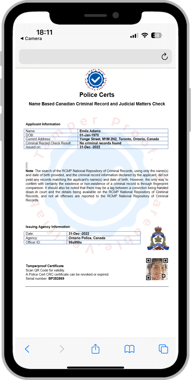 Original verified document