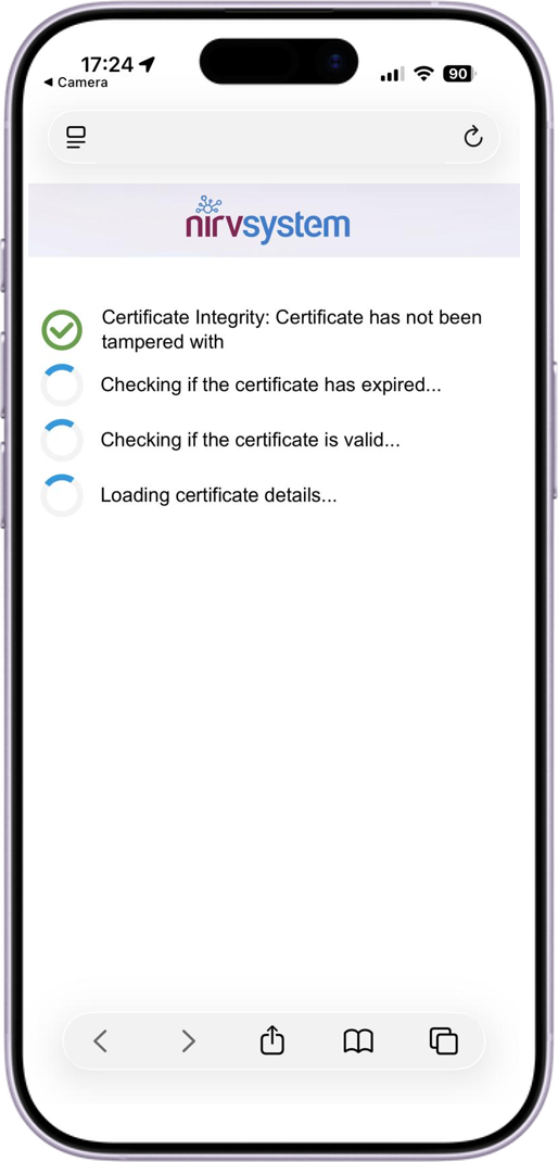 Certificate validation in progress